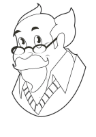 A coloring page of mega mindy